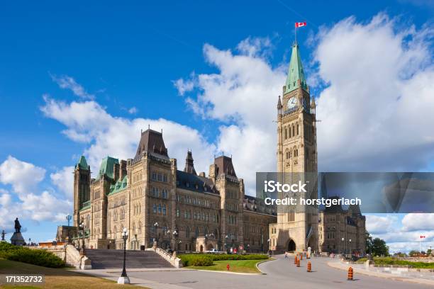 Ottawa Kanada Edifici Del Parlamento - Fotografie stock e altre immagini di Parliament Hill - Ottawa - Parliament Hill - Ottawa, Autunno, Canada