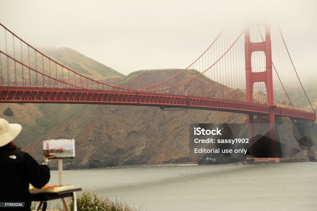 Artista puente Golden Gate - Foto de stock de Acantilado libre de derechos