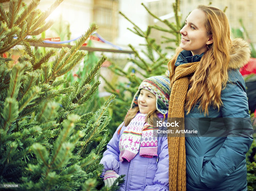 Em busca de Árvore de Natal perfeita - Royalty-free Árvore de Natal Foto de stock