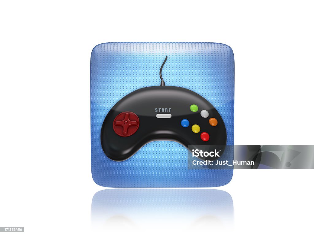 Jogo ou jogos joystick ícone - Foto de stock de Azul royalty-free