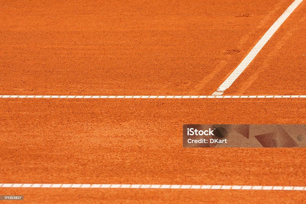 Clay tennis court Clay tennis court. The French open Roland garros clay court. Grand Slam Stade Roland Garros Stock Photo