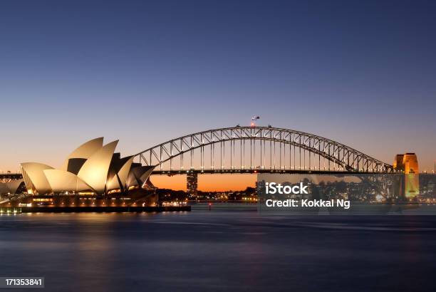 Sydney Da Senhora Deputada Macquaries Ponto - Fotografias de stock e mais imagens de Anoitecer