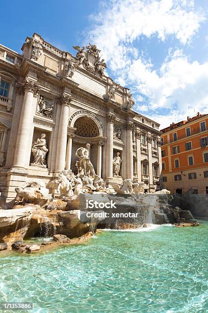 Trevibrunnen In Rom Italien Stockfoto und mehr Bilder von Architektur - Architektur, Außenaufnahme von Gebäuden, Barock