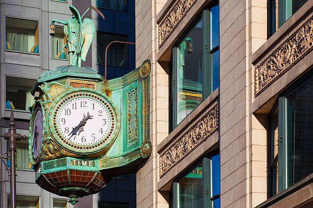 istock Father Time Clock in Chicago Illinois USA 171354131