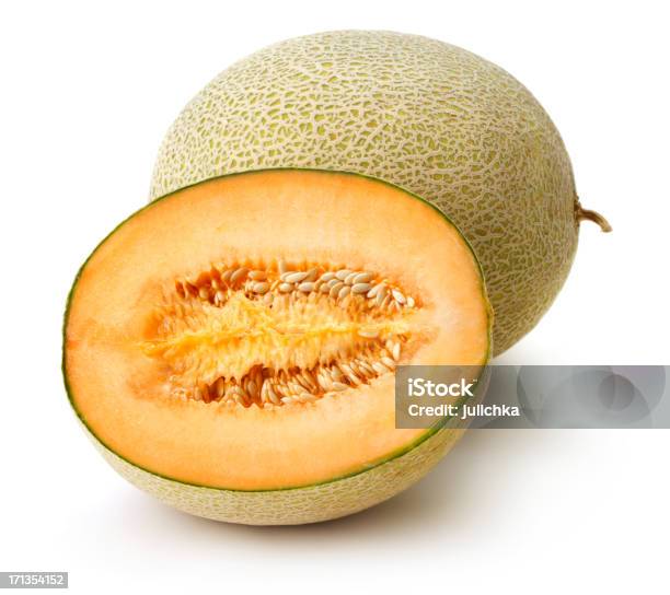 Melon Stock Photo - Download Image Now - Cantaloupe, White Background, Cut Out