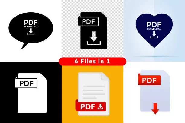 Vector illustration of Document PDF.