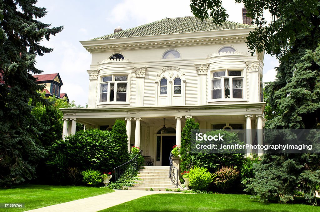 Classic Old Home "A classic old home that has been preserved in an upscale neighborhood in St. Paul, Minnesota." Residential Building Stock Photo