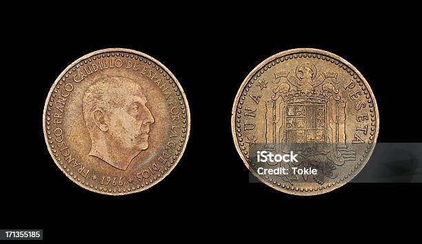 Einfache Peseten Münze Spanien 1966 Stockfoto und mehr Bilder von 1966 - 1966, Altertümlich, Antiquität