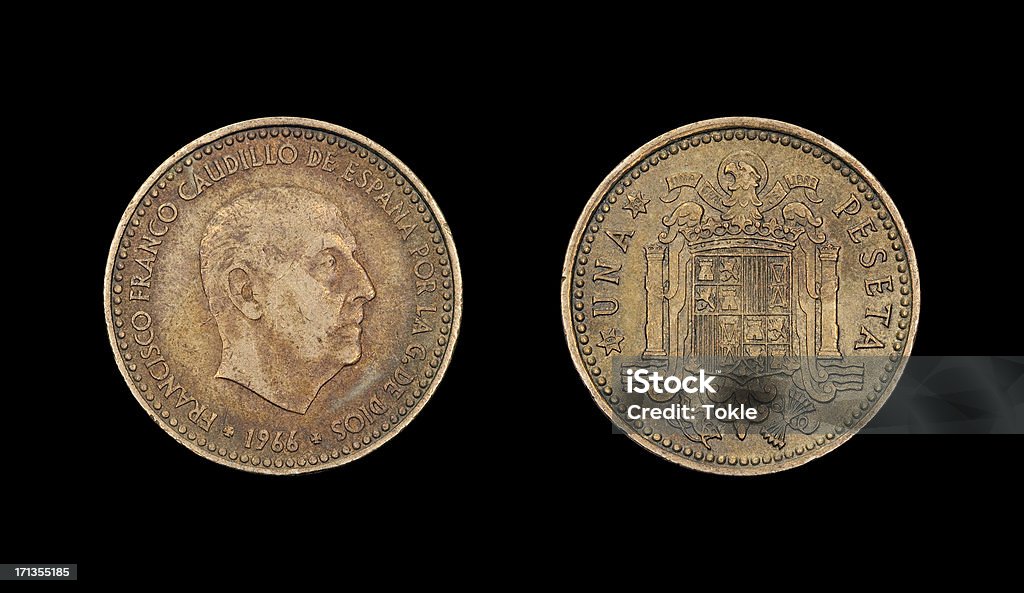 Uma moeda Peseta -, Espanha, 1966 - Royalty-free 1966 Foto de stock