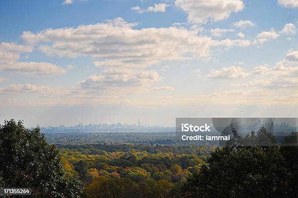 New York City From A Distance Stock Photo - Download Image Now - Autumn, Blue, City