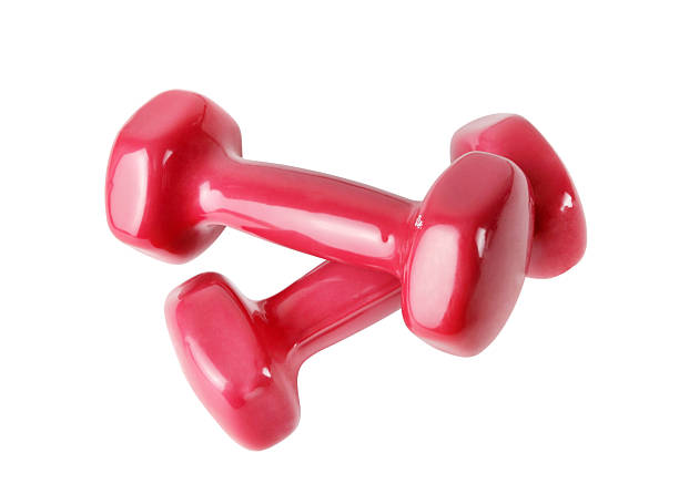 Dumbbell Weights+Clipping Path (Click for more) Dumbbell Weights (Isolated With Clipping Path Over White Background) low quality of life stock pictures, royalty-free photos & images