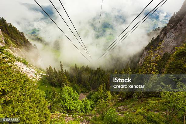 Stockhorn Mountain Range And Cablecar Line Stock Photo - Download Image Now - Bern, Bern Canton, Capital Cities