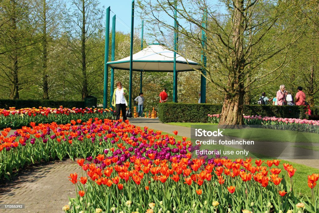 Touristen in Keukenhof Gärten in den Niederlanden - Lizenzfrei Blume Stock-Foto