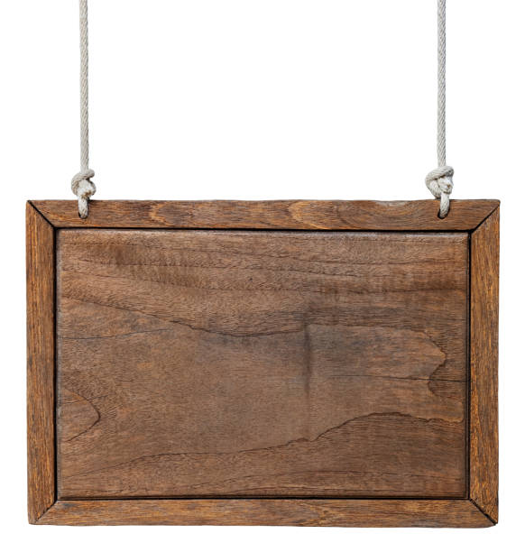 istock Old weathered wood signboard background. 171355437