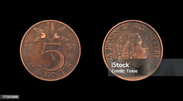 Moneta Da 5 Centesimi Statunitensi Paesi Bassi 1954 - Fotografie stock e altre immagini di Affari
