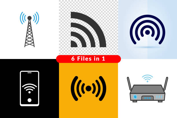 Wifi, connection, network icon. Vector illustration in HD very easy to make edits. animal antenna stock illustrations