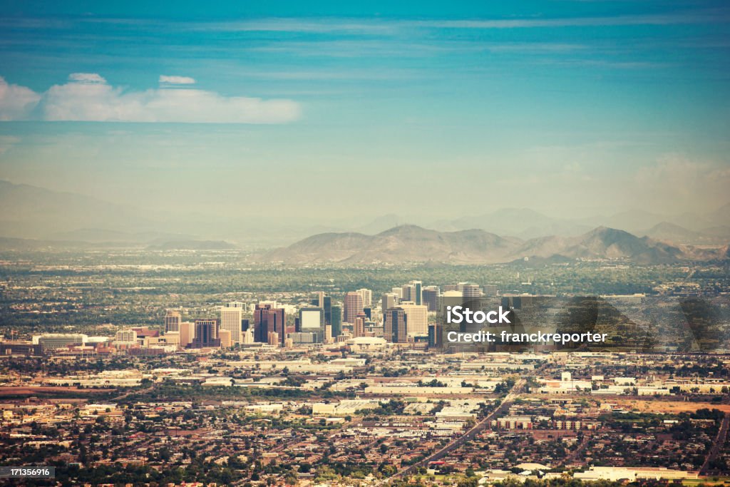 skyline di Phoenix al crepuscolo - Foto stock royalty-free di Phoenix - Arizona