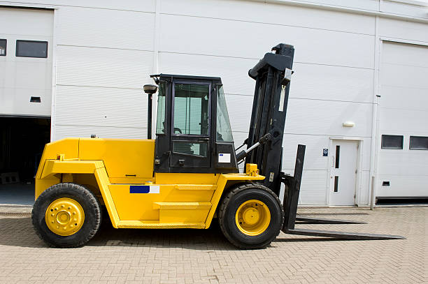 istock Yellow Fork lift truck 171356986