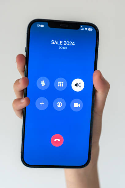 istock Incoming call screen from Sale 2024, close up. 1713570182