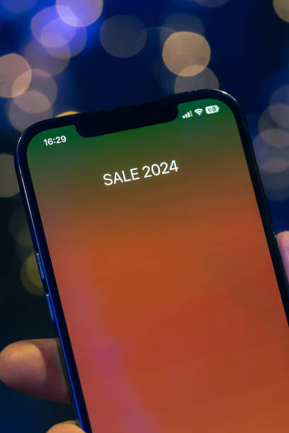 istock Incoming call screen from Sale 2024, close up. 1713571353