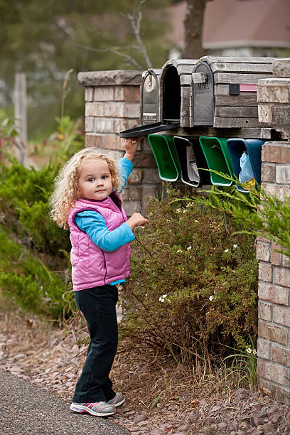 istock Little Girl Opening Rural Mailbox 171357714