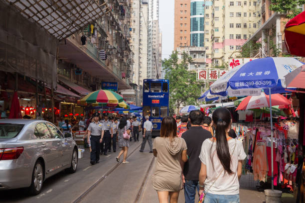 120+ Old Street Of North Point Hong Kong Asia Stock Photos, Pictures