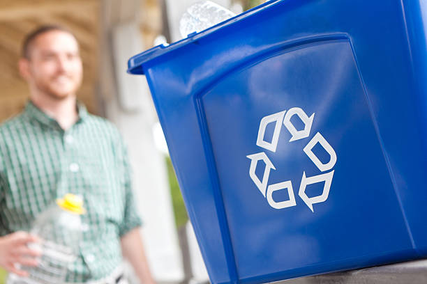 istock Closeup of a recycle bin being used with recycled items 171358659