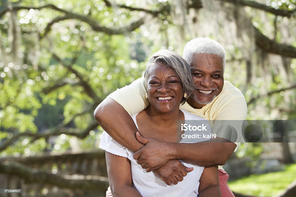 Retrato de casal sênior afro-americano - Foto de stock de Afro-americano royalty-free