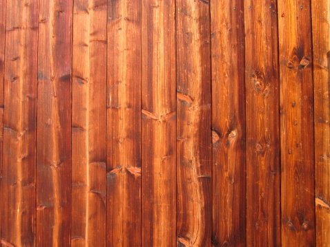 Closeup of a brown wooden door / wall texture with copy space in the background.