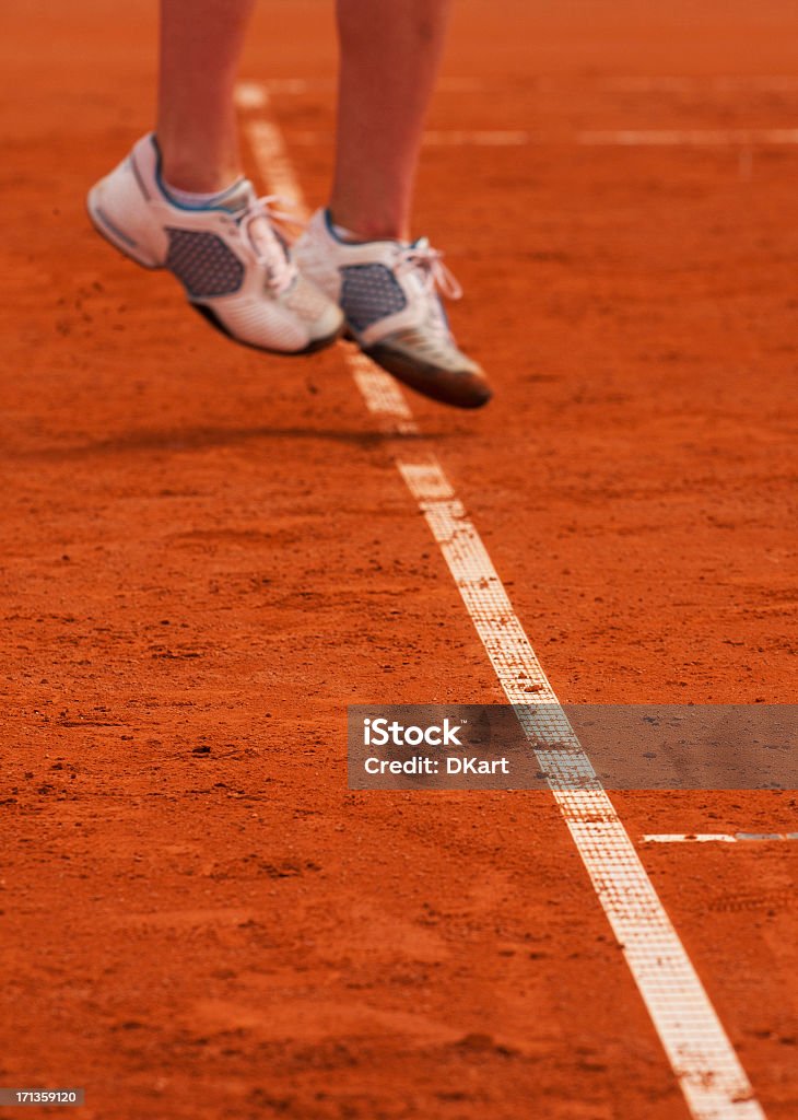 Corte e Giocatore di tennis di argilla concetto - Foto stock royalty-free di Tennis