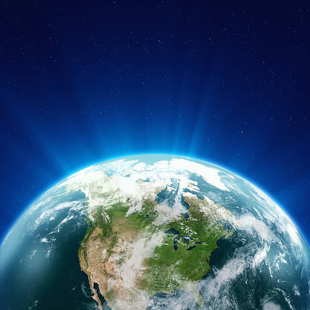 istock Glowing Blue Earth North America 171359972
