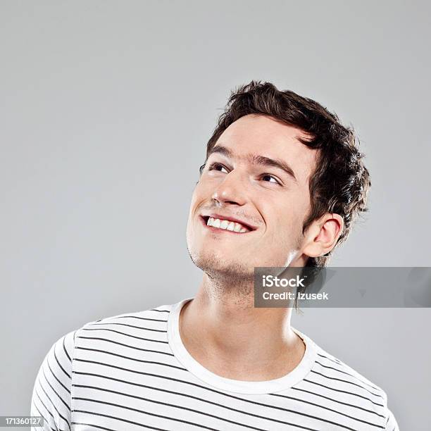 Young Male Portrait Stock Photo - Download Image Now - Looking Up, Men, Portrait