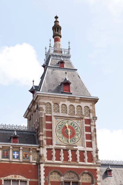 istock Clock Tower of Amsterdam Central 171360151