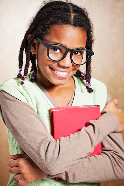 istock School nerd girl. 171360615
