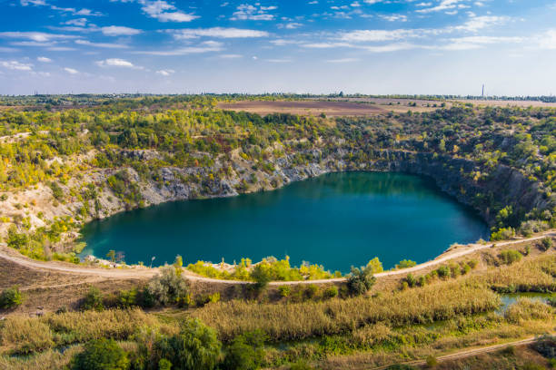 istock Flooded and abandoned granite quarry 1713607203