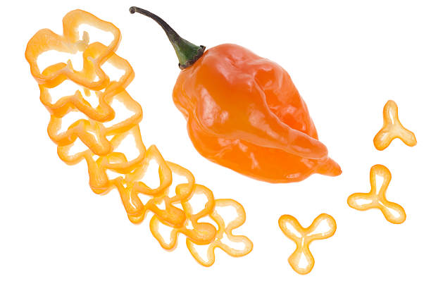 istock Habanero chilli peppers on white 171360742