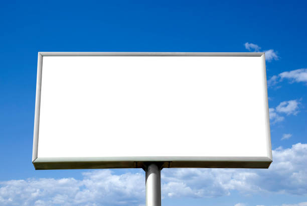 istock Blank advertising billboard against a blue sky 171361120