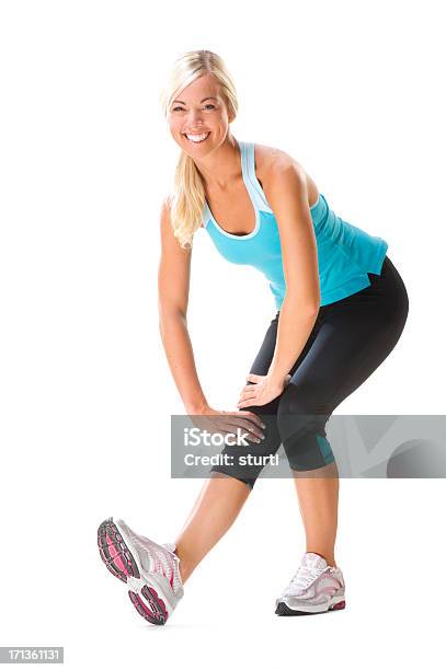 Fitness Woman Stock Photo - Download Image Now - Jogging, White Background, Women