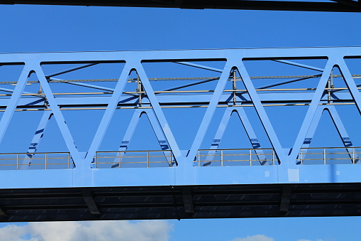 Modern bridge in Kiel Canal Germany