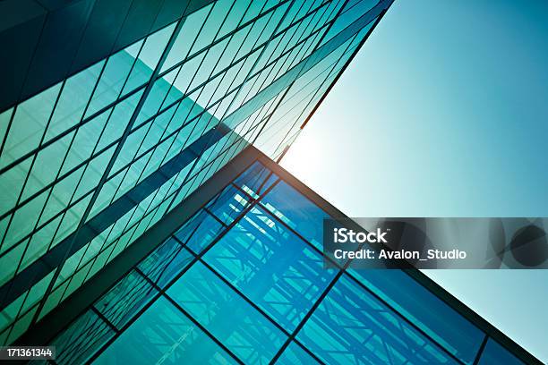 Modern Glass Office Stock Photo - Download Image Now - Abstract, Architecture, Blue