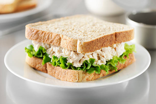 sanduíche de salada de atum - tuna salad sandwich - fotografias e filmes do acervo