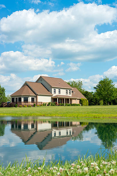 istock House with Pond in the yard 171361806