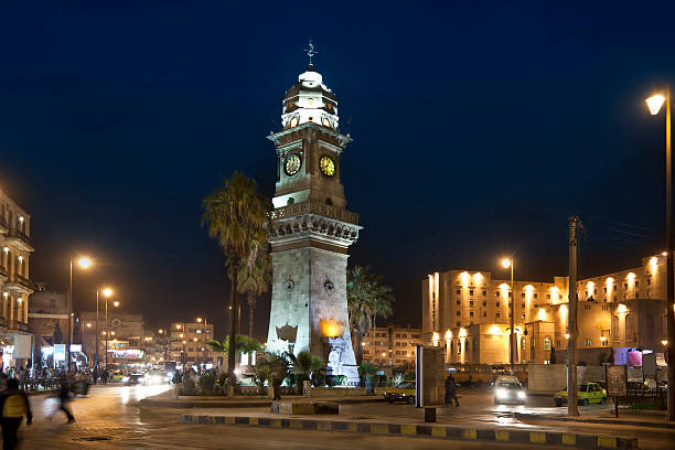 Syria Clock tower in Aleppo, Syria. syria photos stock pictures, royalty-free photos & images