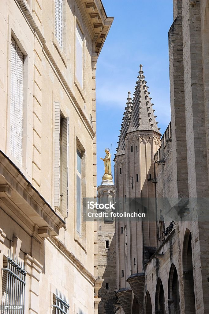 Jungfrau Maria statue in Avignon, Papstpalast von Avignon - Lizenzfrei Architektur Stock-Foto