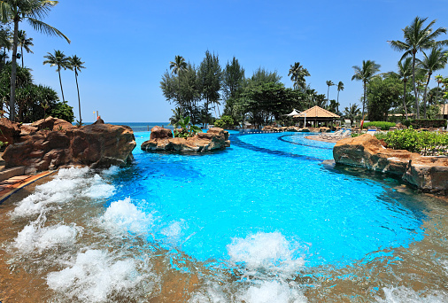 Clear water and blue sky