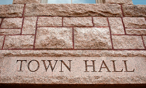 istock Municipal Town Hall Granite Sign 171363716