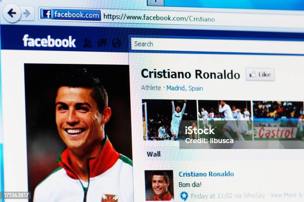 Pagina Facebook Di Cristiano Ronaldo Su Rgb Monitor Portatile - Fotografie stock e altre immagini di Cristiano Ronaldo - Calciatore