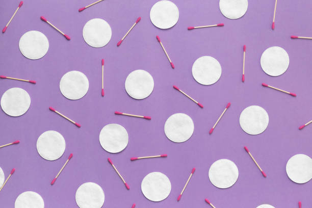istock Cotton swabs buds and disks on a lilac background 1713638413