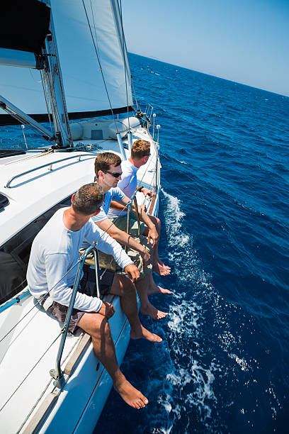 istock Sailing crew on sail boat 171363844