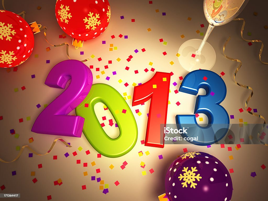 New Year 2013 Colorful 2013 on party backgroundRelated images: 2013 Stock Photo
